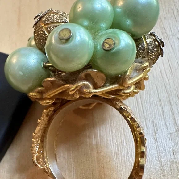 Handmade Miami Artist William Holman 111 . Green gold 24 Goldleaf  adj 6.5 -8 j - Picture 4 of 15